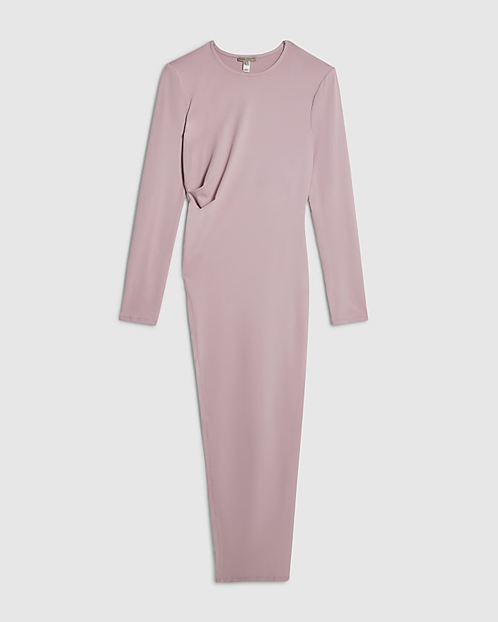 Pink Shoulder Pad Long Asymmetric Top