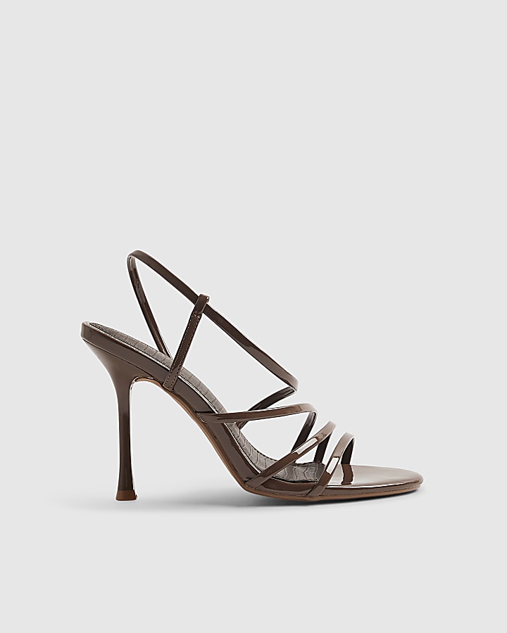 Brown Strappy Heeled Sandals