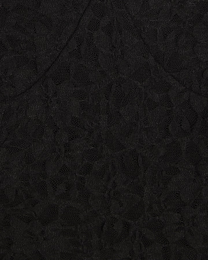Black Lace V Neck Cami Top