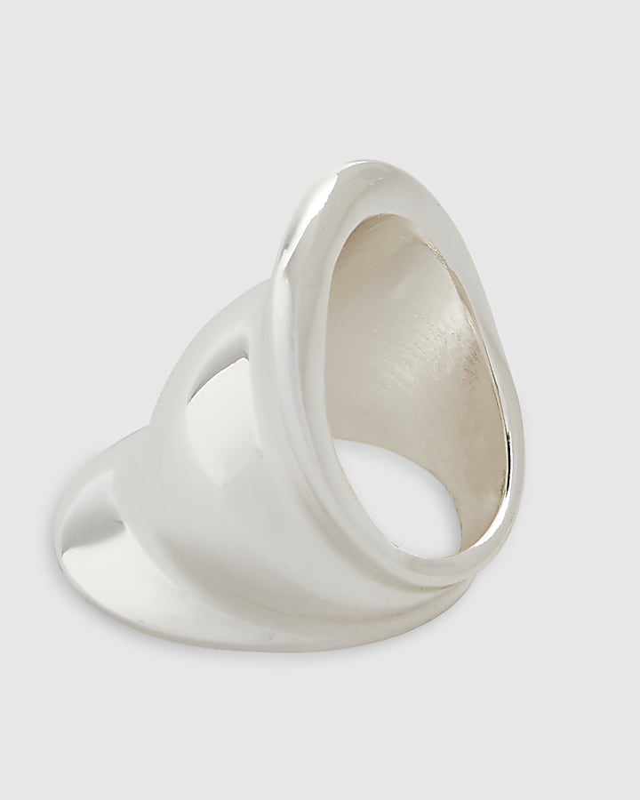 Silver Oversized Band Ring