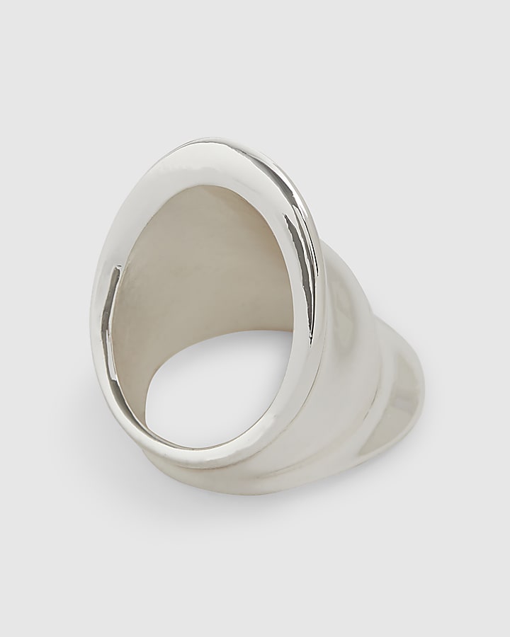 Silver Oversized Band Ring