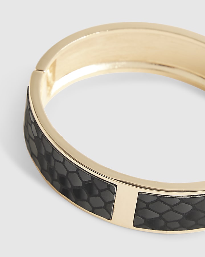 Black Snake Print Bangle