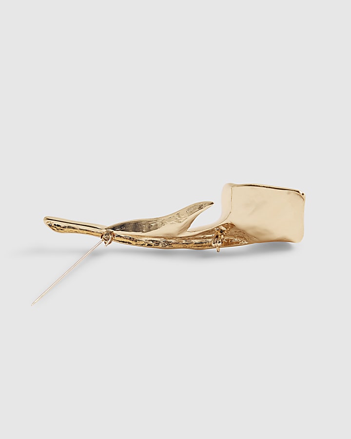 Gold Lily Brooch