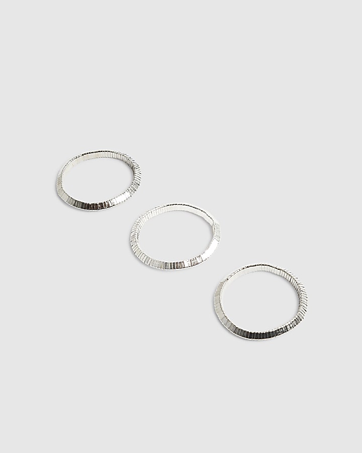 Silver Stretch Bracelet 3 Pack