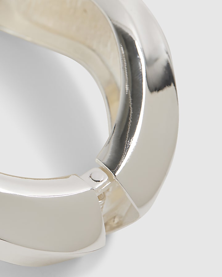 Silver Wave Clamp Bangle