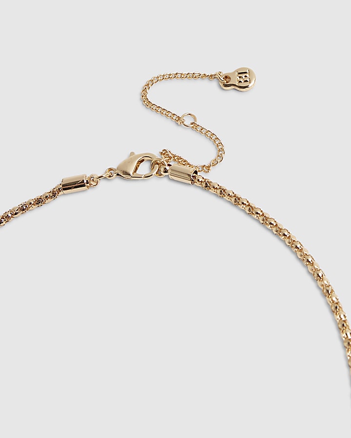 Gold Tassel Long Pendant Necklace