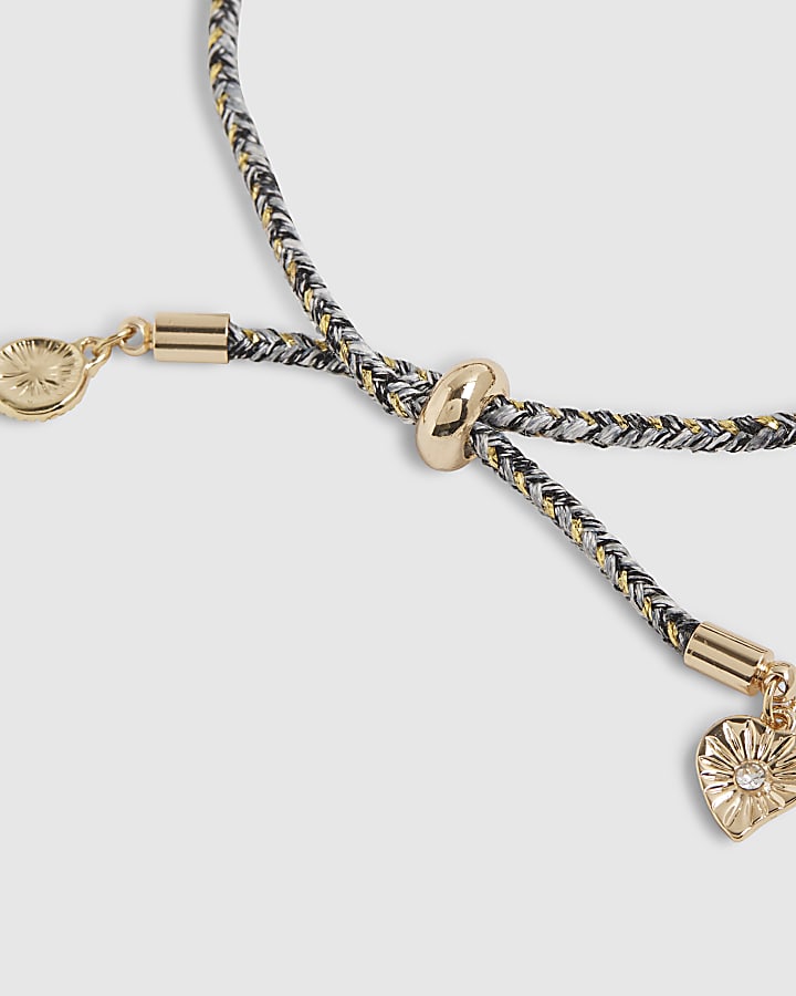Gold Heart Charm Bracelet