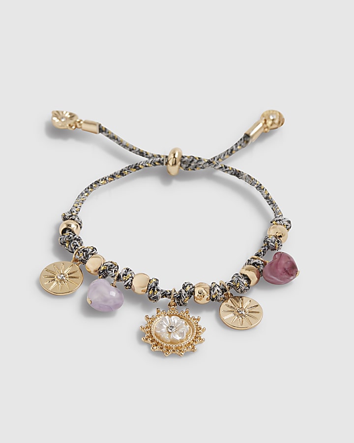 Gold Heart Charm Bracelet