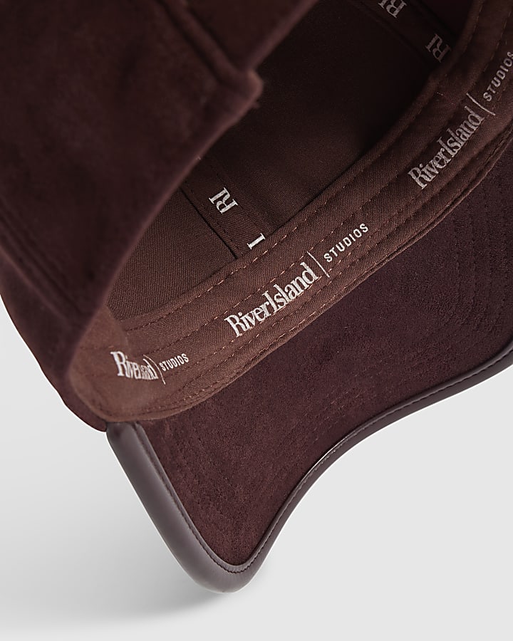 Burgundy Faux Suede Cap
