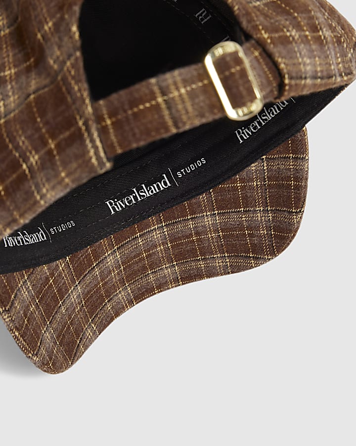 Brown Check Cap