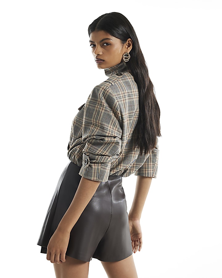 Purple Popper Asymmetric Skort