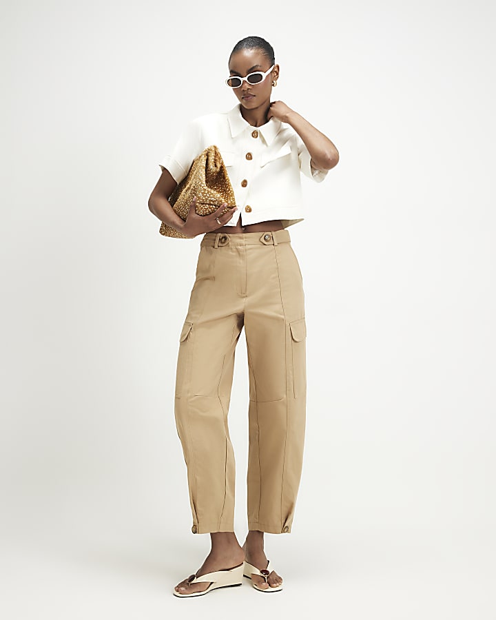 Cream Pique Pocket Detail Jacket