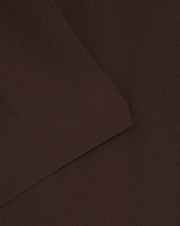 Brown Drapey Barrel Leg Trousers