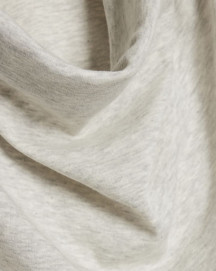 Grey Long Sleeve Cowl Neck Top