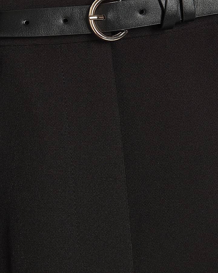 Petite Brown Smart Belted Tailored Shorts