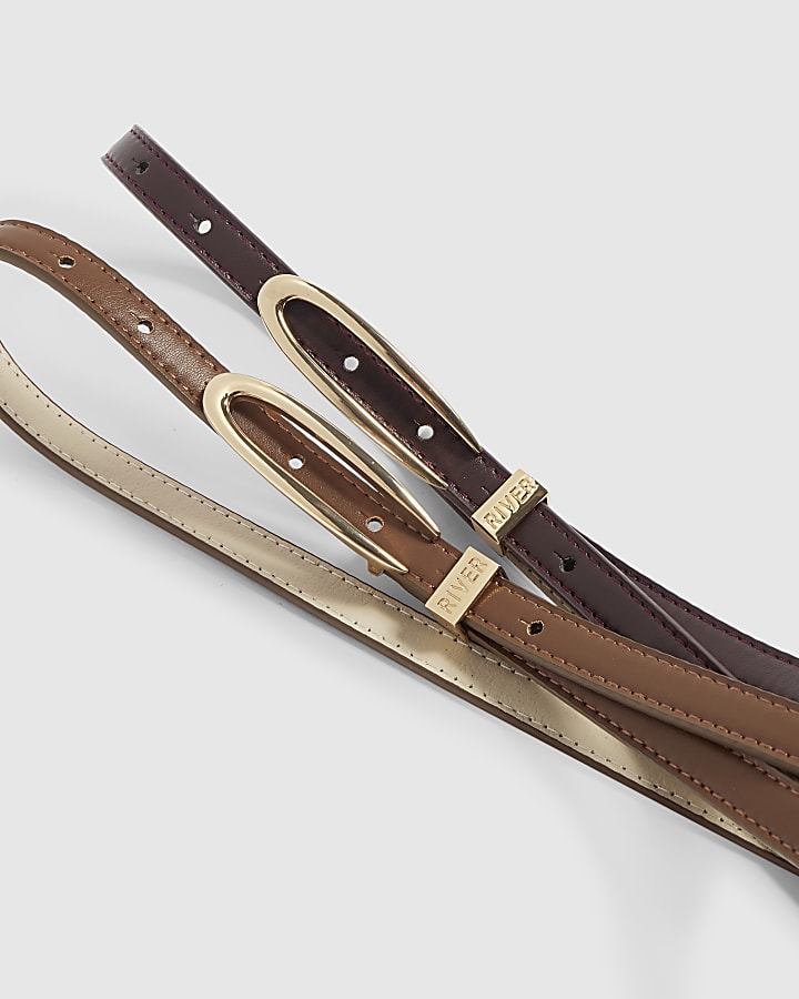 Brown Super Skinny Belt Pack