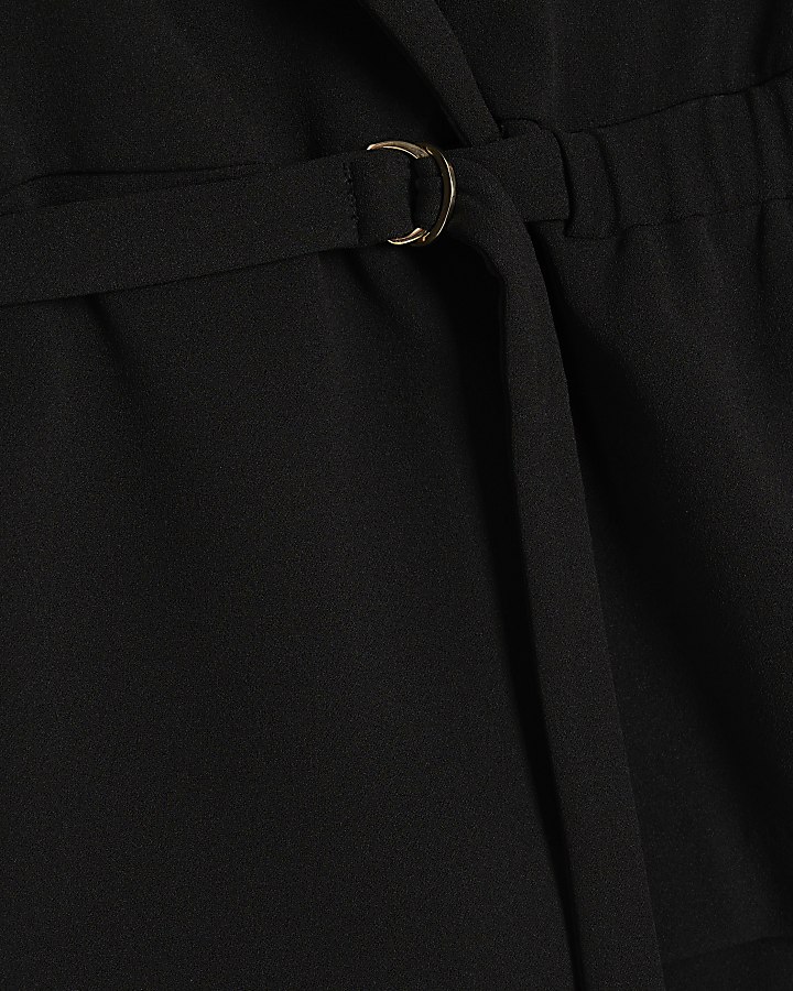 Black Elasticated Waist Jumpsuit