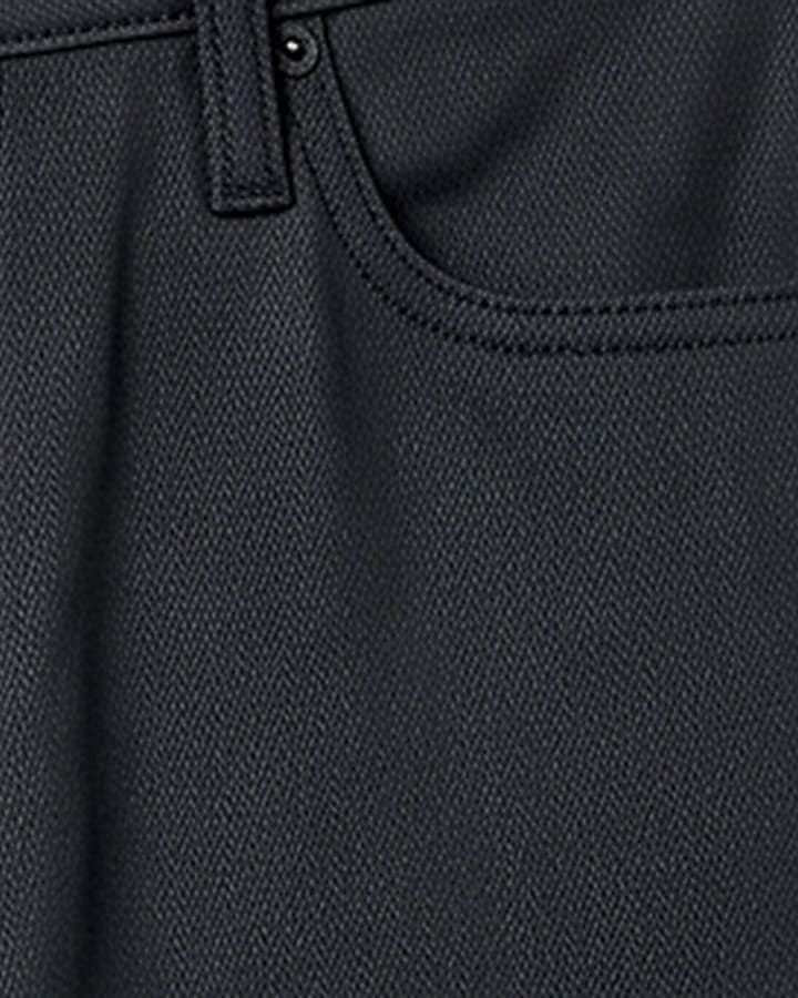 Black Coated Mid Rise 90s Slim Straight Jeans