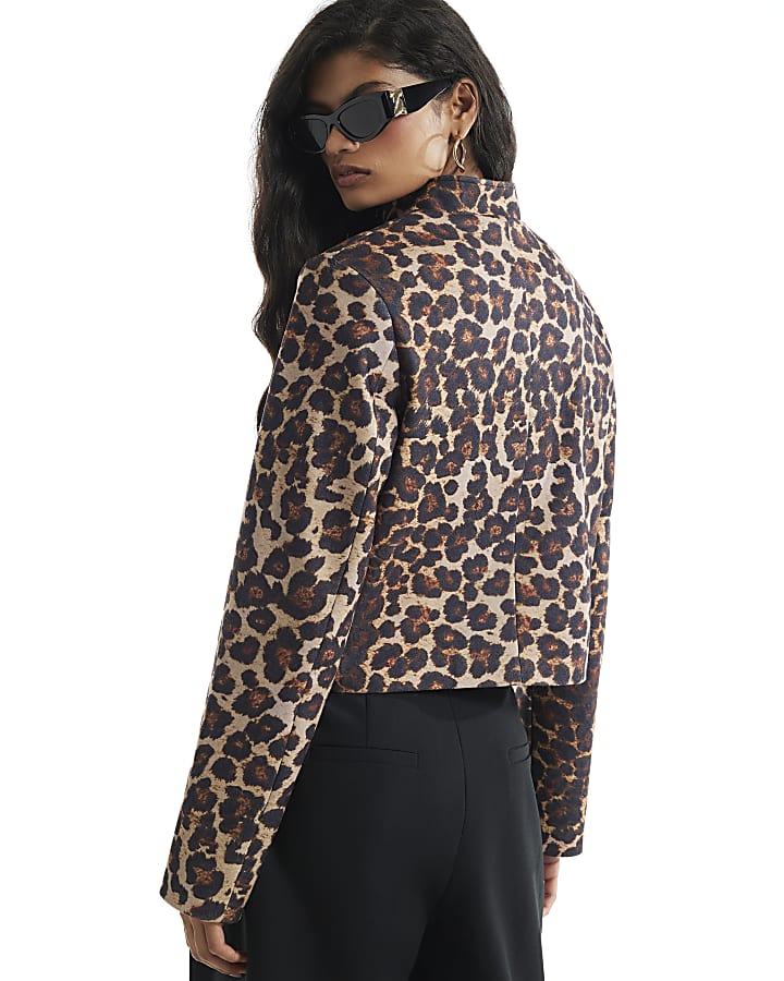 Brown Leopard Print Drummer Jacket