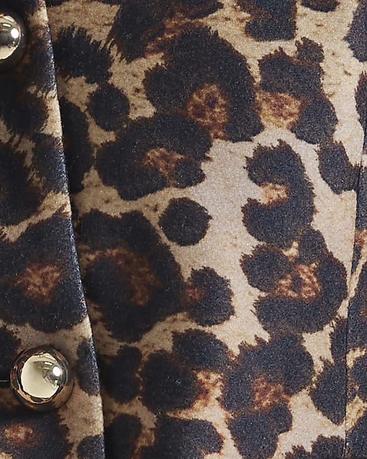 Brown Leopard Print Drummer Jacket