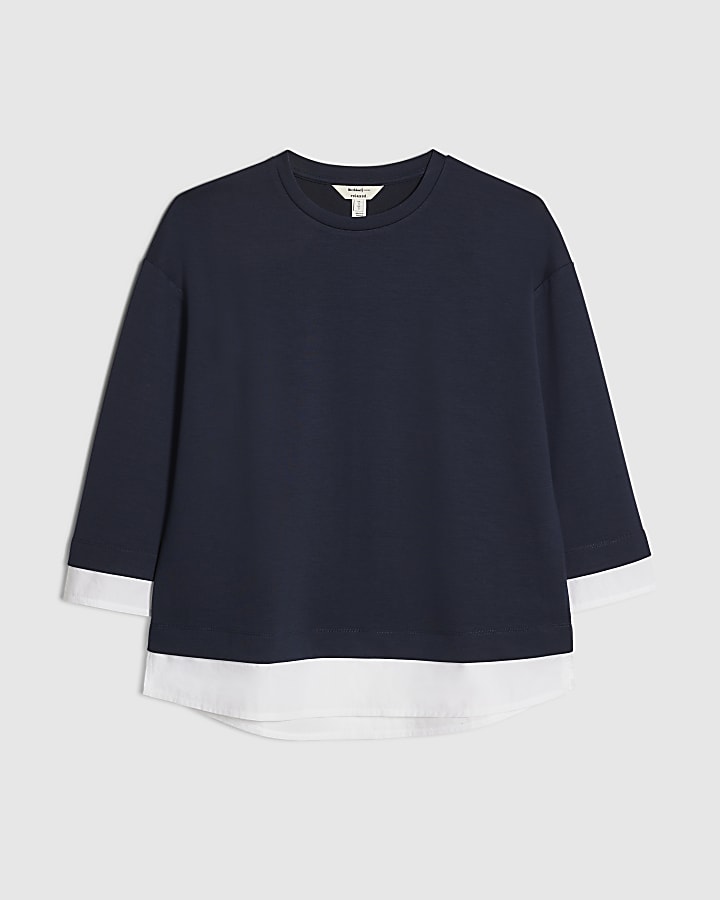 Navy Premium Hybrid Sweatshirt