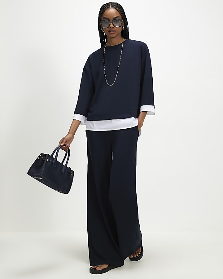 Navy Premium Hybrid Sweatshirt