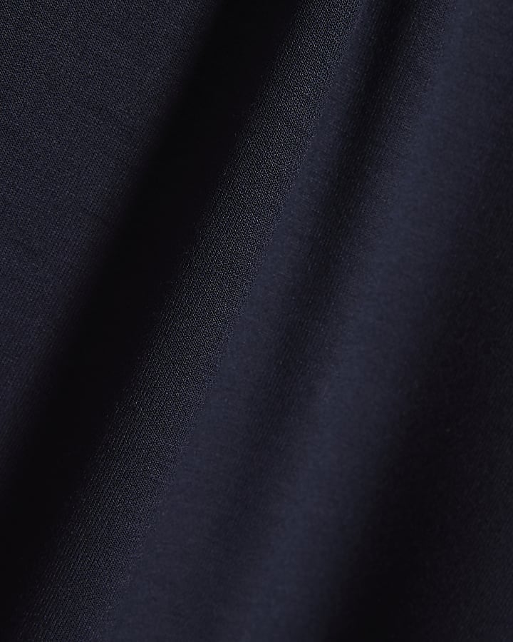 Petite Navy Premium Wide Leg Trousers