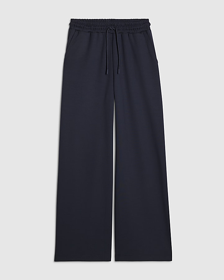 Navy Premium Wide Leg Trousers