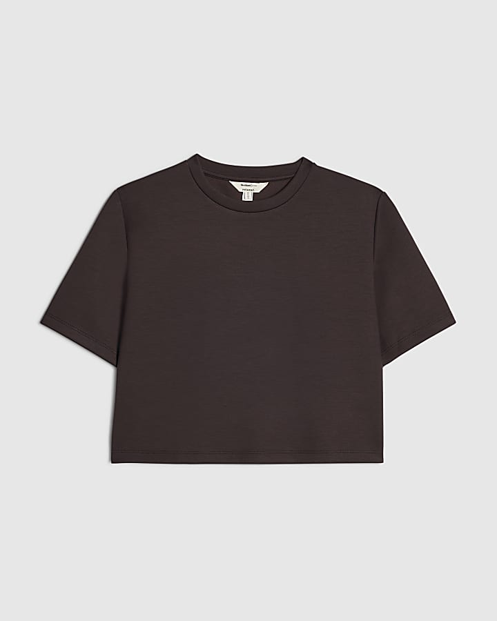 Brown Premium Shoulder Pad T-Shirt