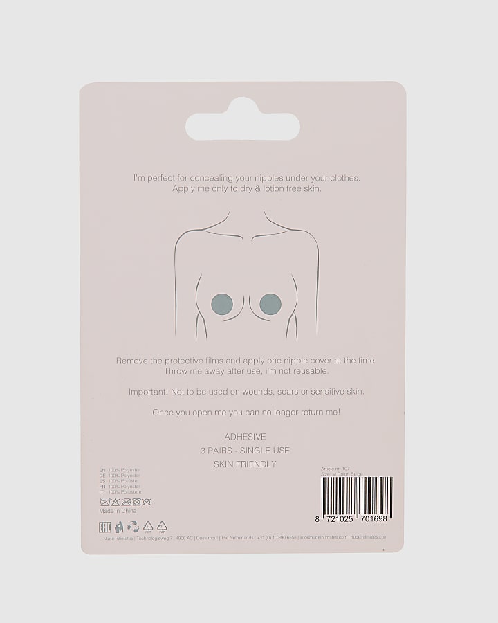 Beige Stick On Satin Nipple Covers