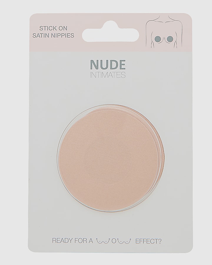 Beige Stick On Satin Nipple Covers