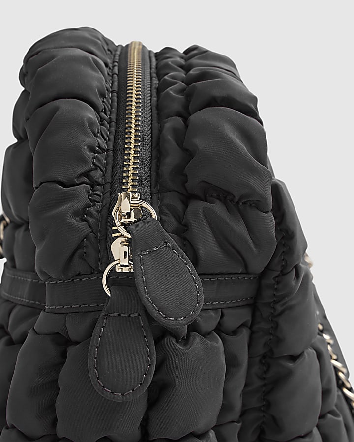 Black Quilted Chain Handle Holdall