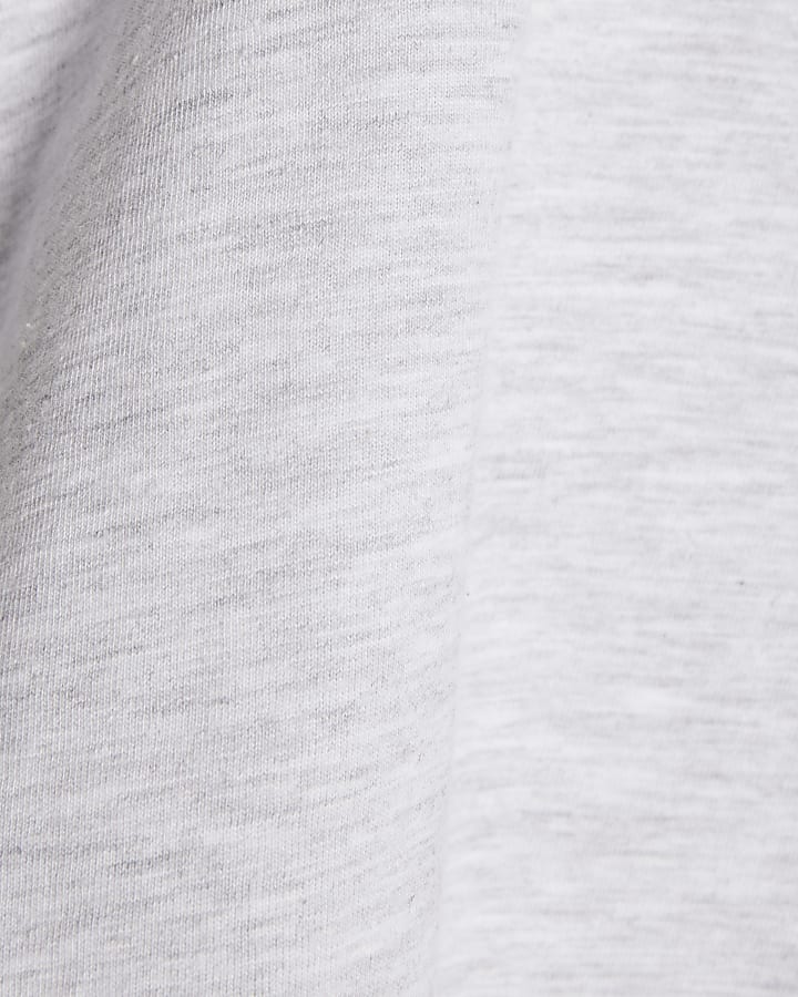Grey Asymmetric Cape T-Shirt