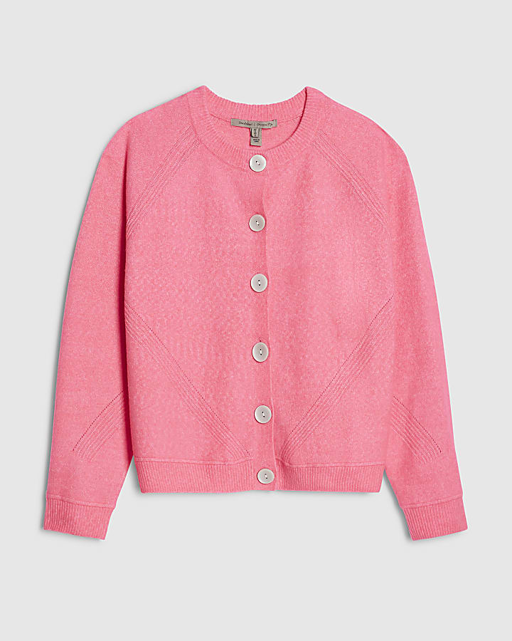 Pink Button Up Cardigan