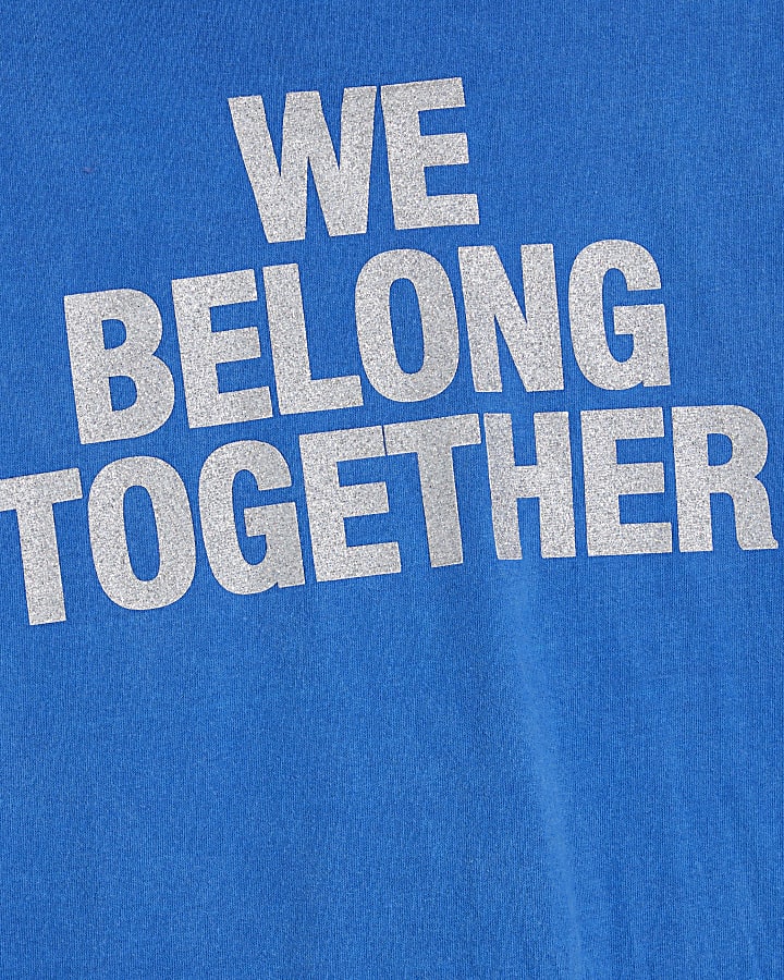 Blue We Belong Together Boyfriend Fit T-Shirt
