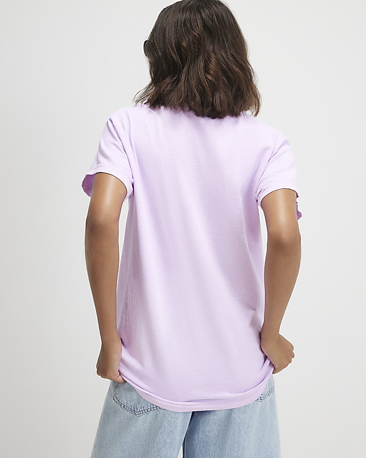 Pink Cotton Yosemite Stud Boyfriend T-Shirt