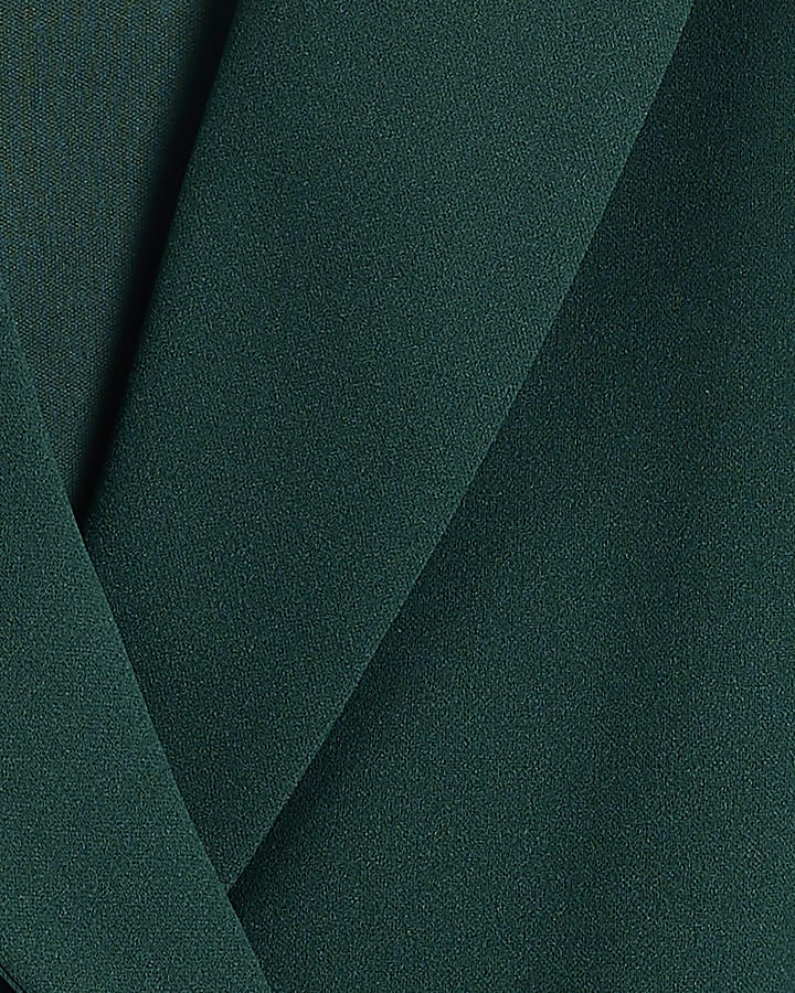 Green Elasticated Waist Belted Jumpsuit