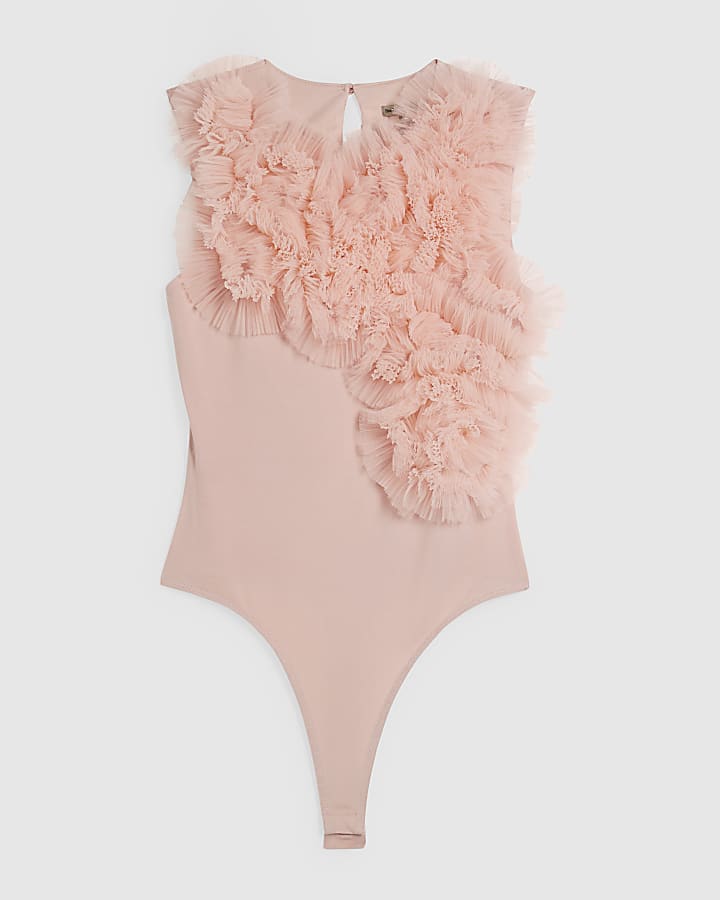 Pink Ruffle Frill Bodysuit