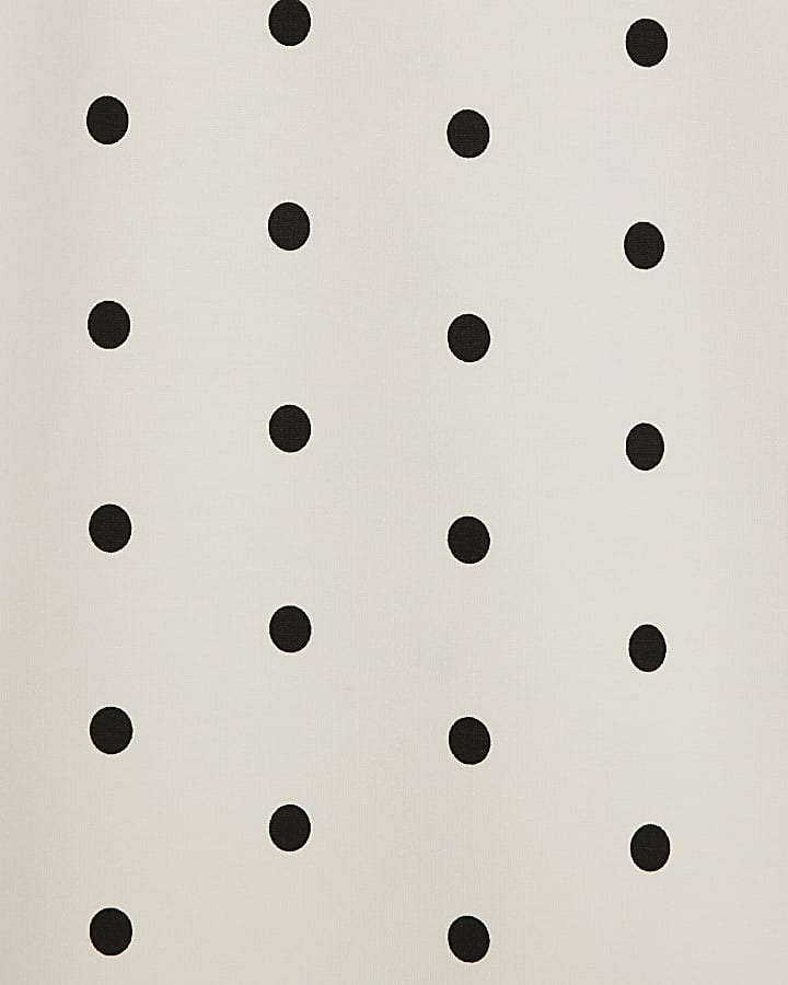Cream Premium Polka Dot Tape T-Shirt