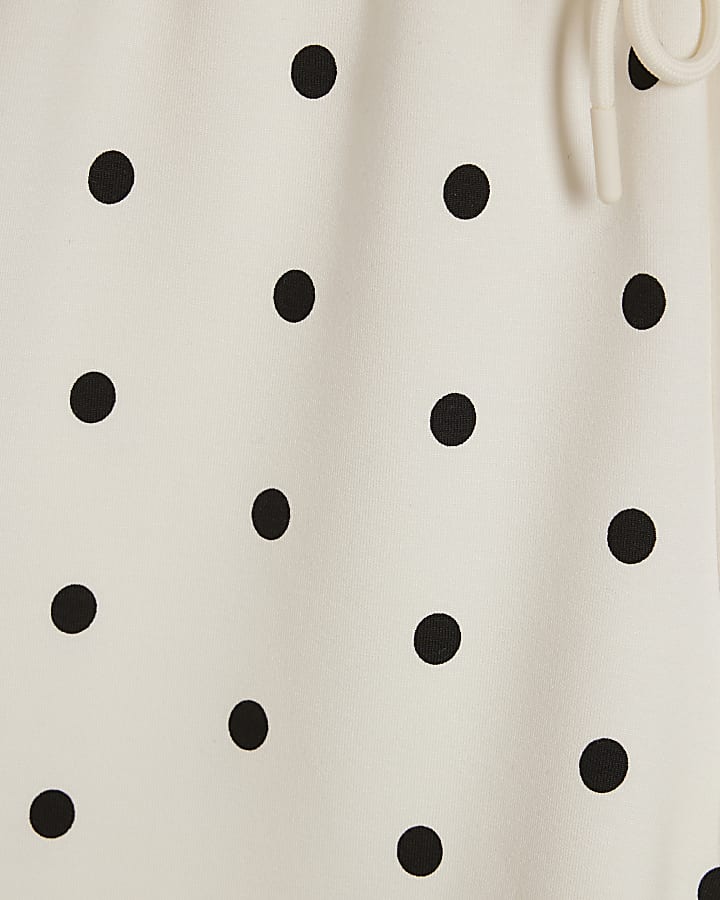 Cream Premium Polka Dot Tape Shorts