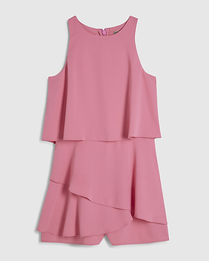Pink Frill Layered Playsuit