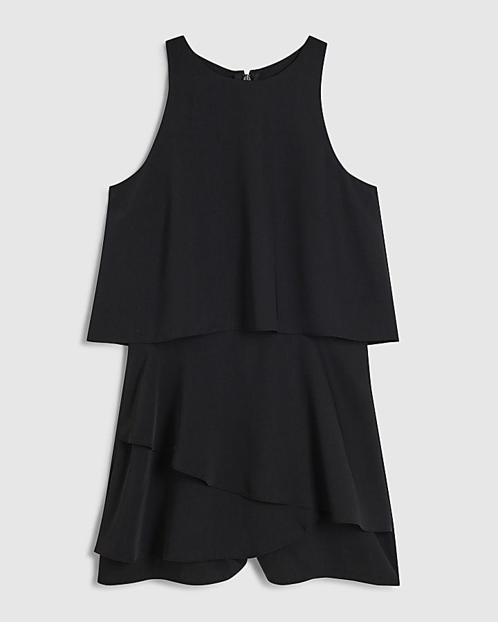 Black Frill Layered Playsuit