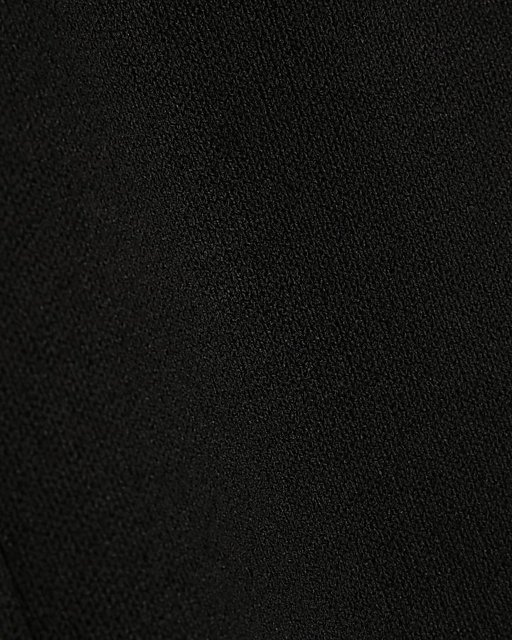 Black Knitted Wide Leg Trousers