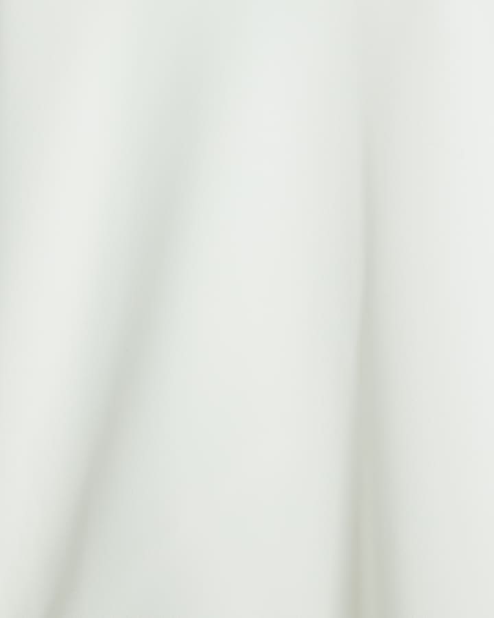 Cream V Neck Batwing Top