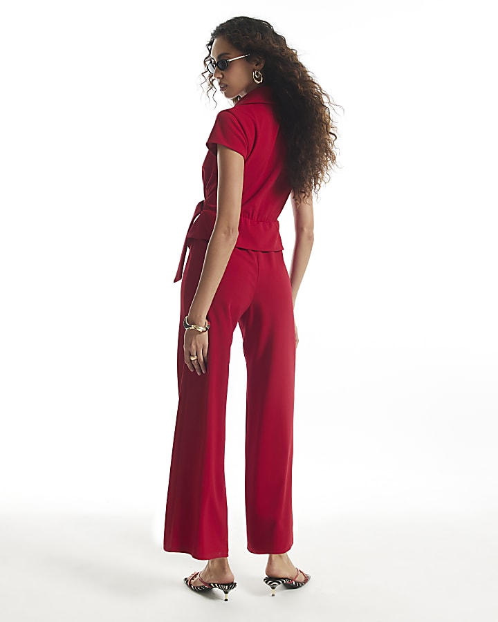 Red Buckle Jumpsuit