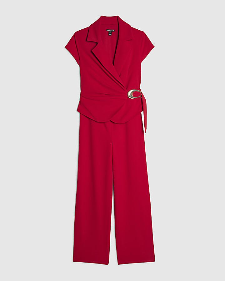 Red Buckle Jumpsuit