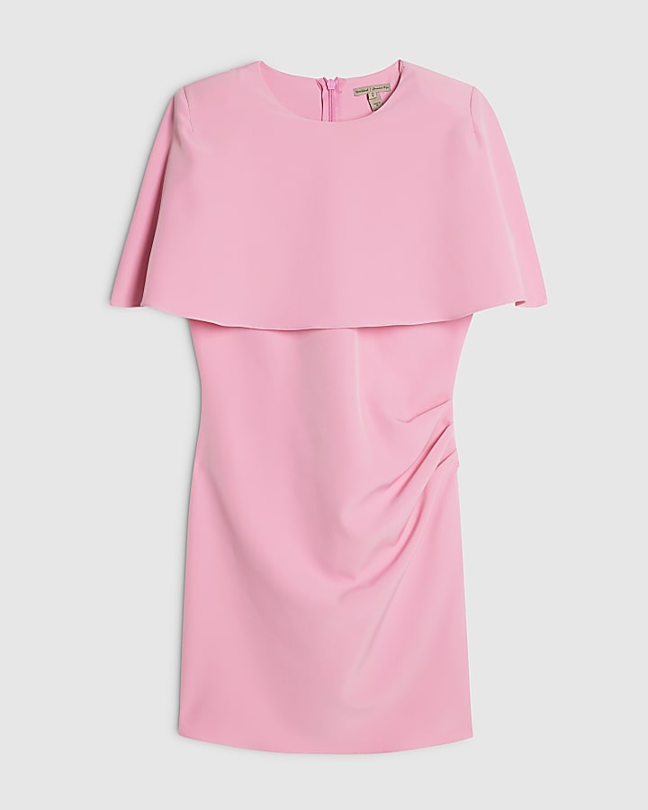 Pink Cape Mini Dress