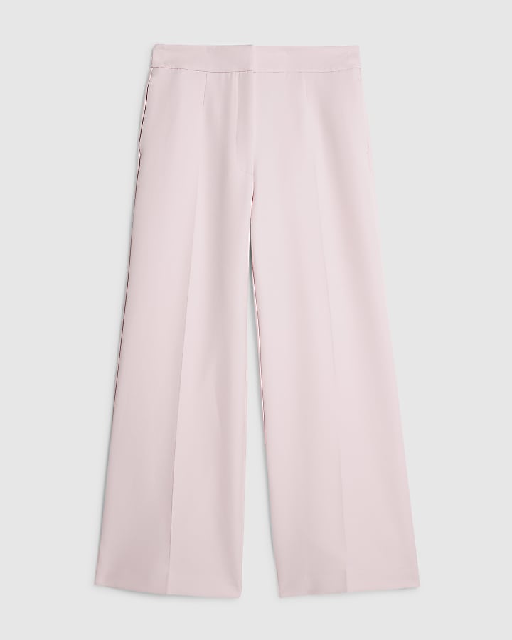 Petite Pink Flare Trousers