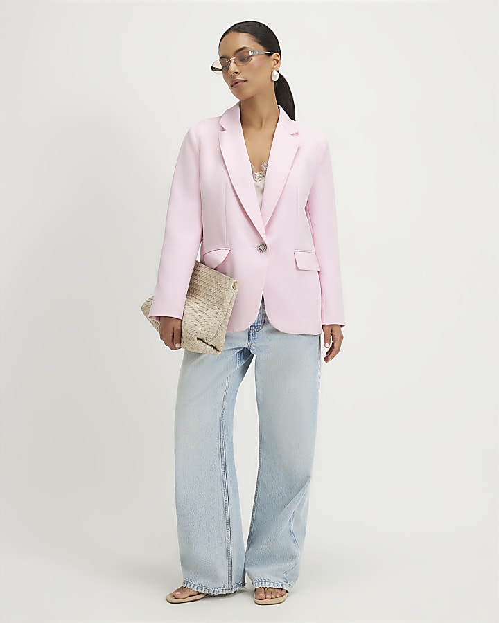 Petite Pink Oversized Blazer