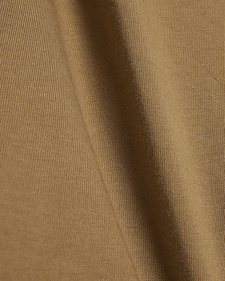 Brown Cotton Kimono T-Shirt
